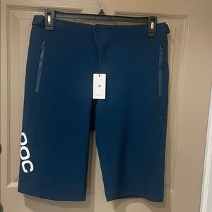 POC Men's Athleisure Swedish Bike Hike Teal Adjustable Shorts L 34 Luxury Trendy